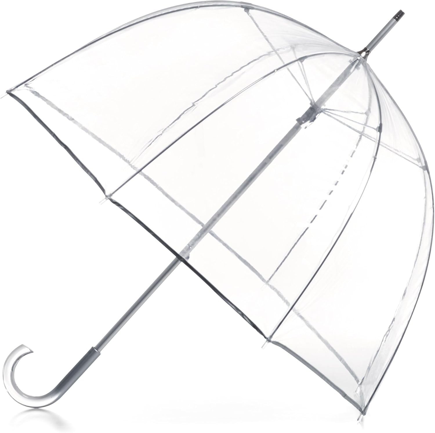 Totes Adult Clear Bubble Umbrella with Dome Canopy and Lightweight Wind and Rain