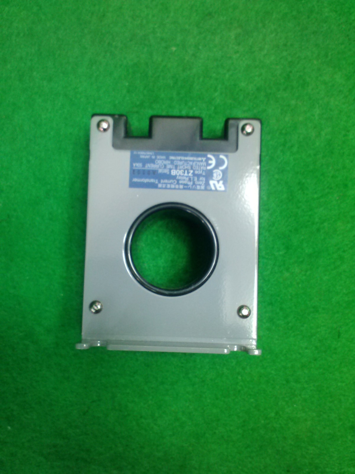 MITSUBISHI ZT30B ZERO PHASE Current Transformer for E.L.Ralay, USED