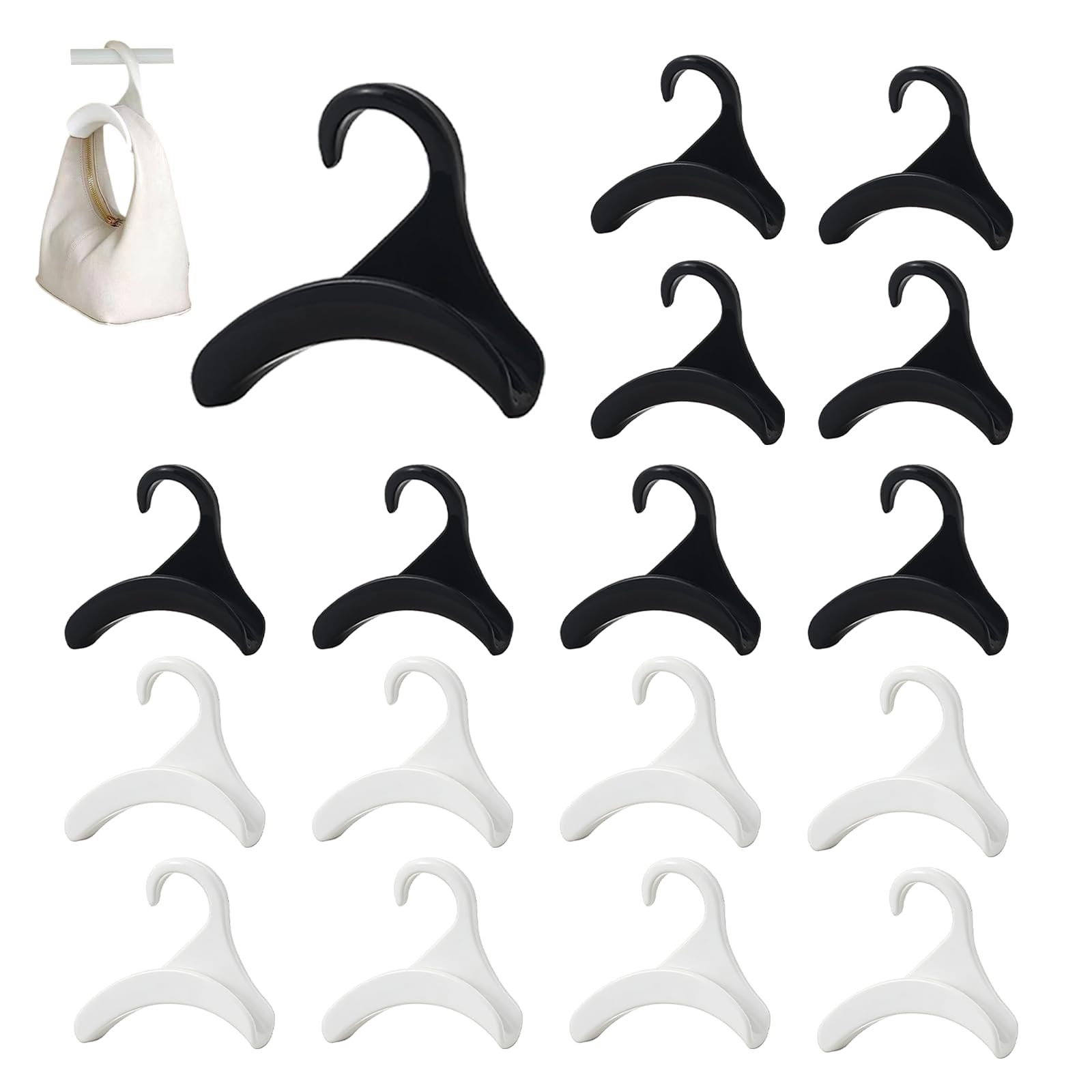 16PCS Purse Hanger Hook for Satchels Handbag Tote Tie and Belt Acrylic Closet...