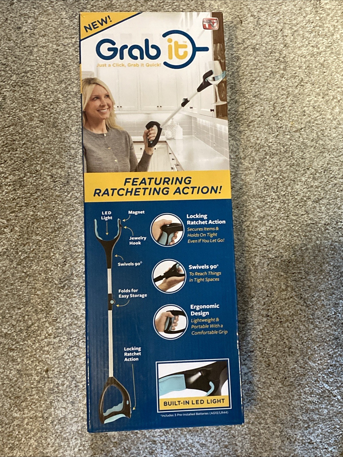 Long Grabber Tool, Foldable Grabbers for Elderly Grab It Reaching Tool