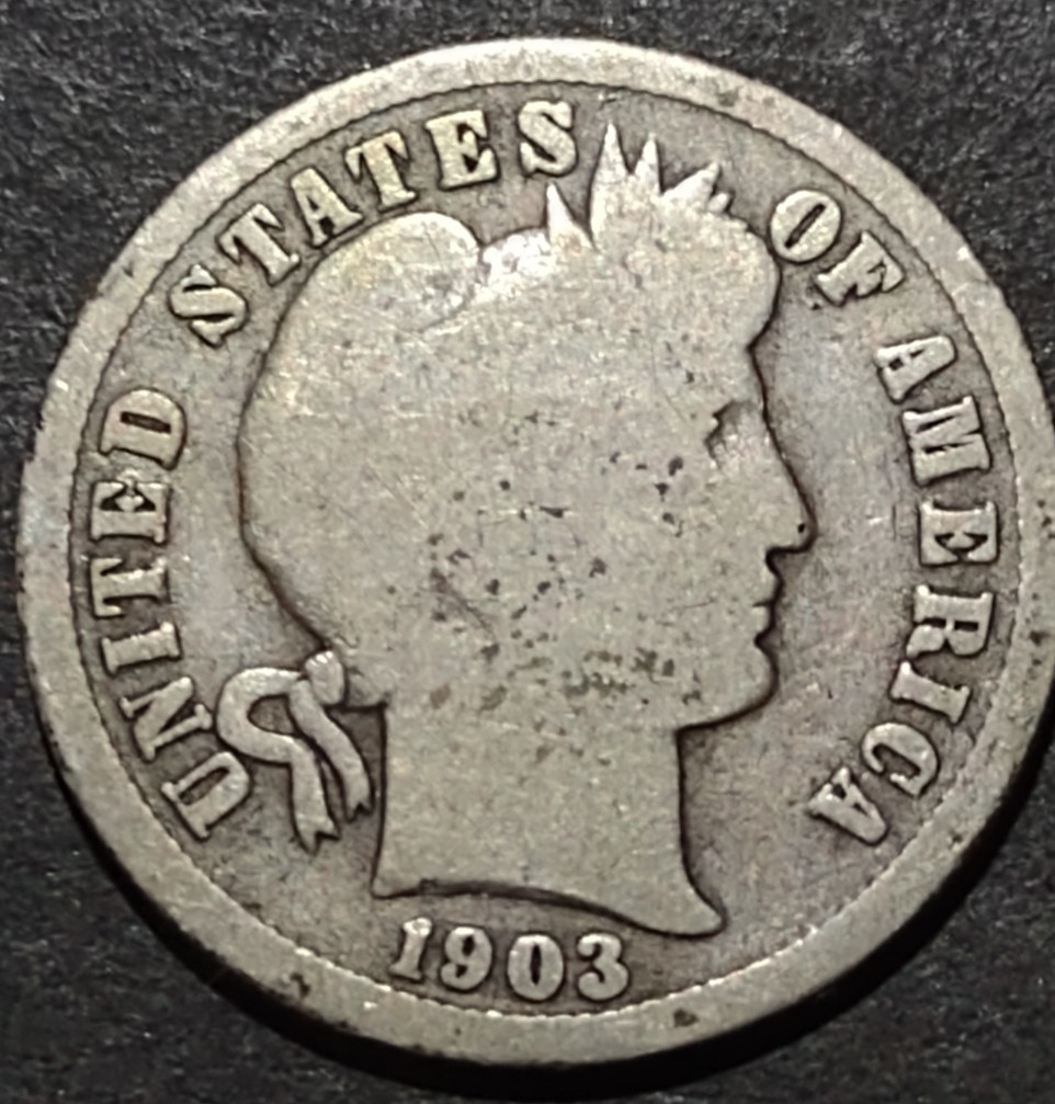 1903-S Silver Barber Dime Coin