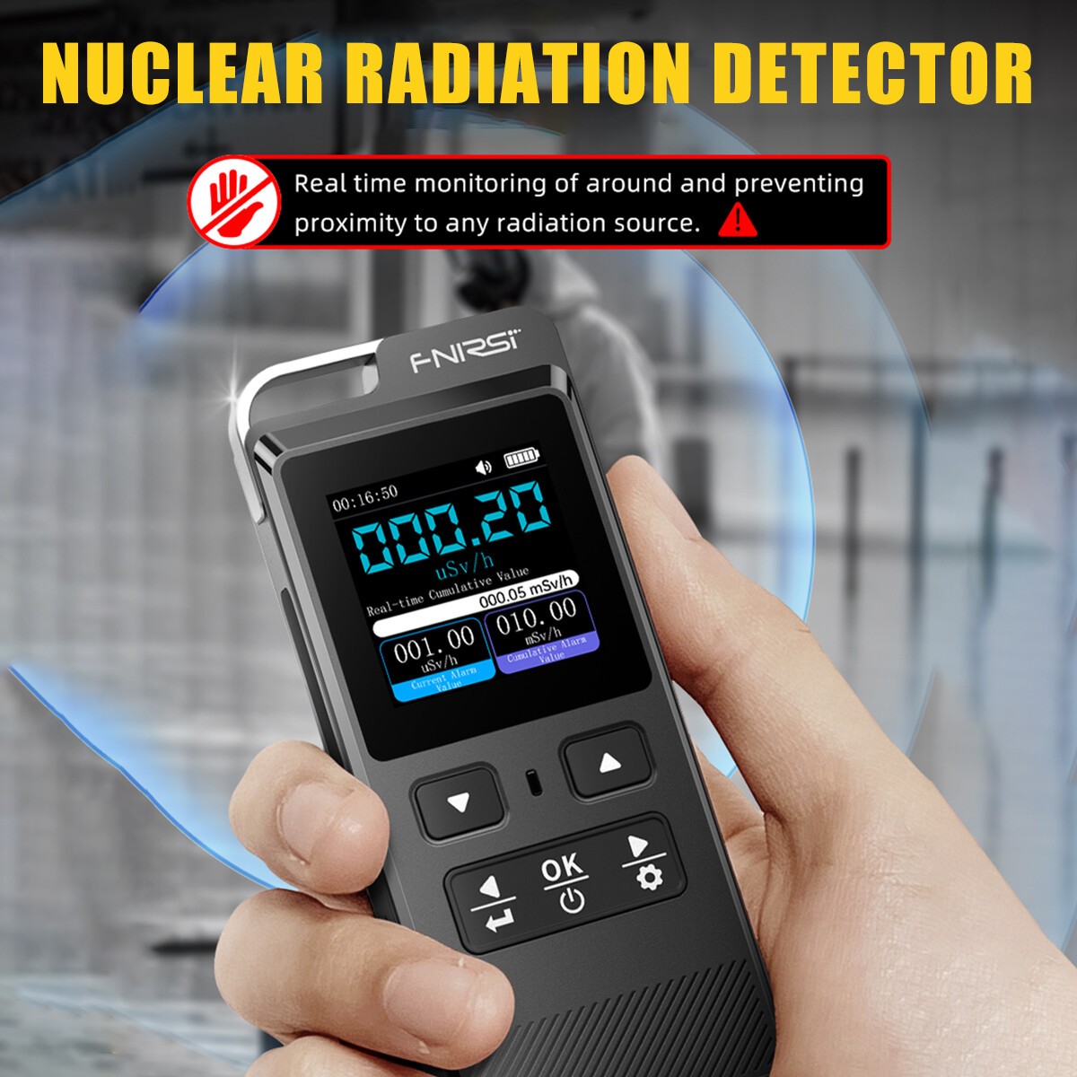 Geiger Counter Nuclear Radiation Detector Portable Radiation Meter with GM Tube