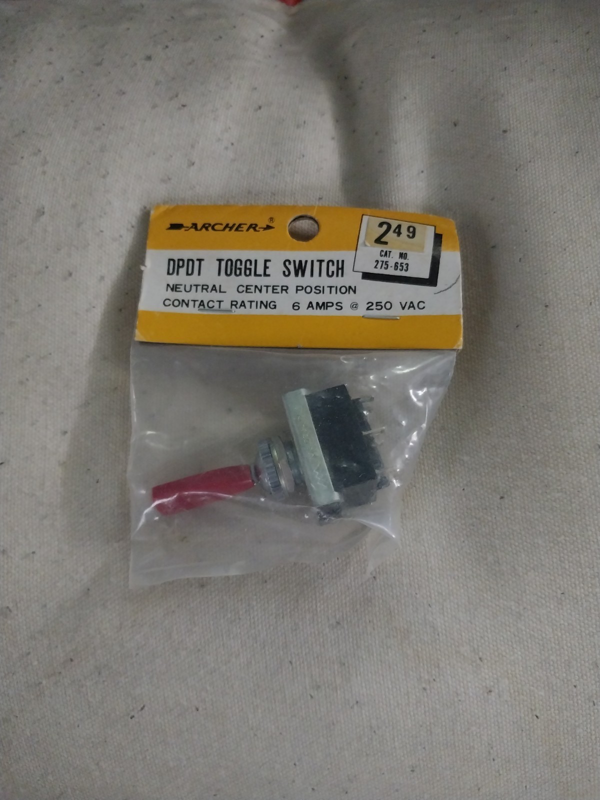 Archer DPDT Toggle Switch 275-653 Radio Shack Brand New