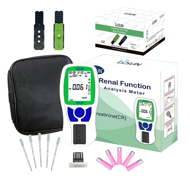 Lysun Home Creatinine Tester Portable Renal Function Monitor Meter / Test Strips