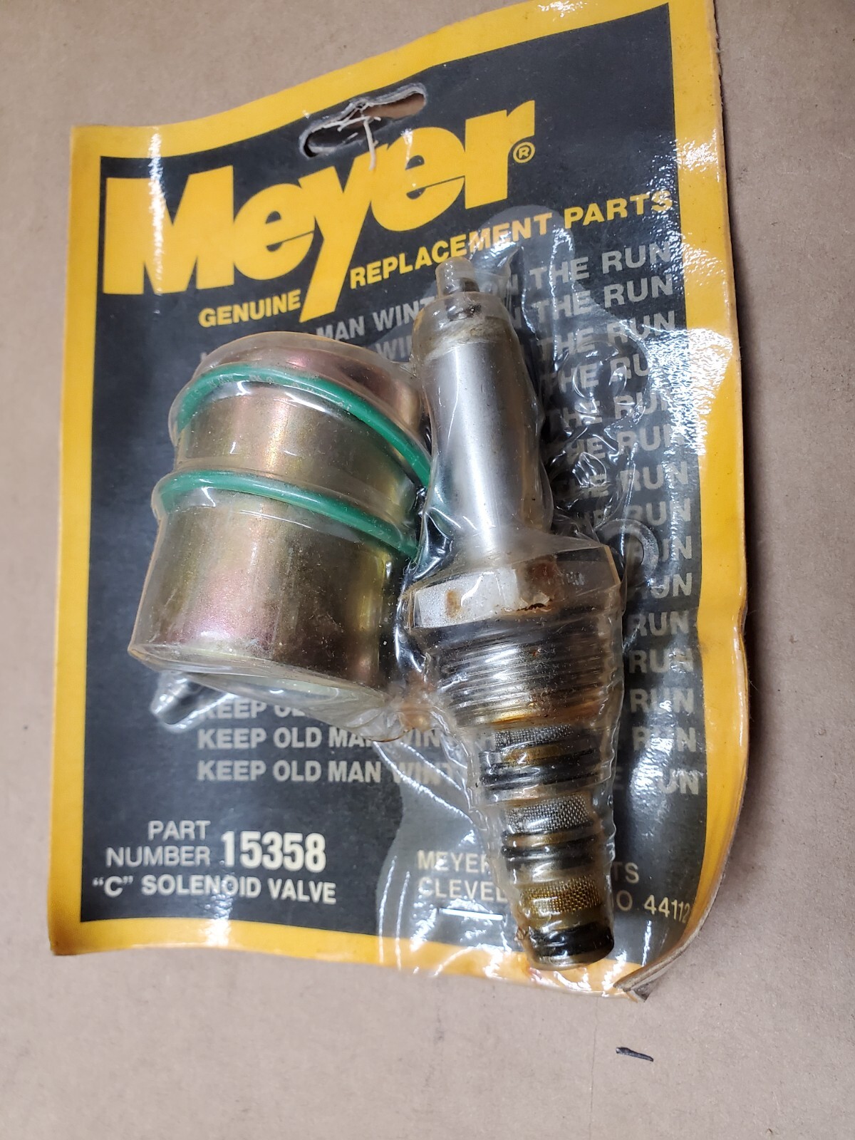 Genuine OEM Meyer C Soleniod Assembly Valve & Coil Green Wire 15358 E47 E57 E60