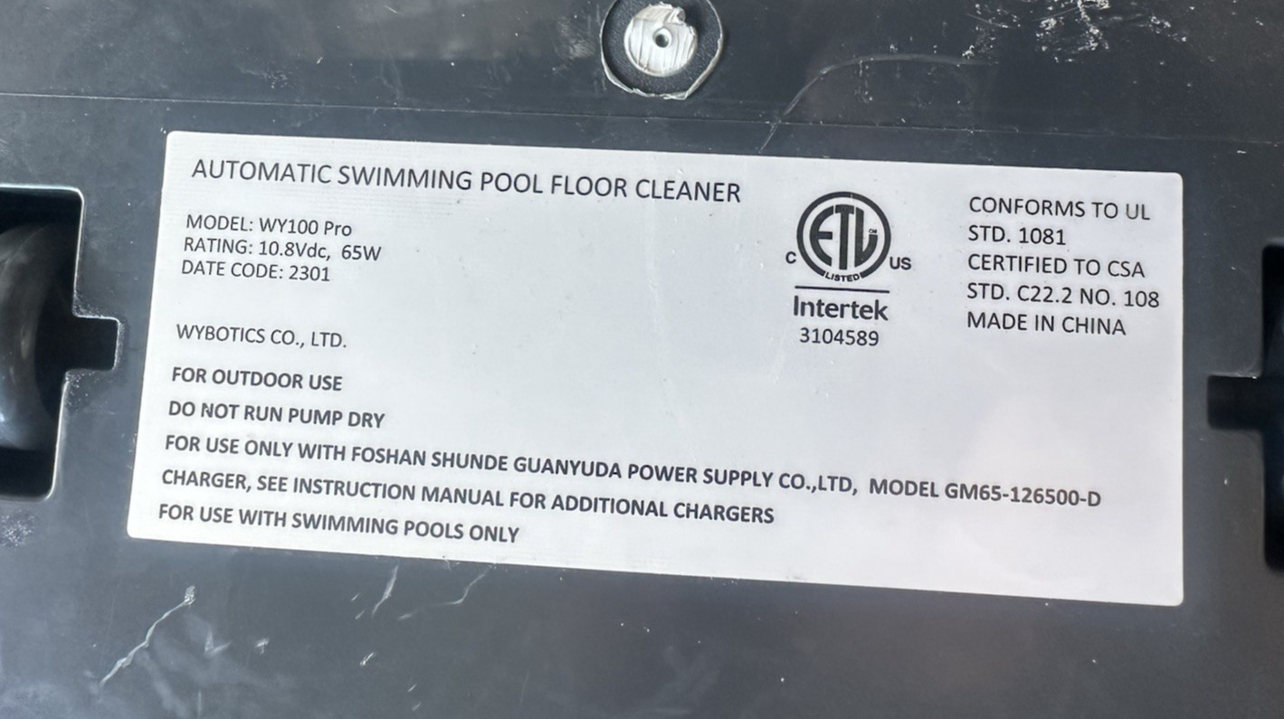 WYBOT Robotic Pool Cleaner Osprey 700 Pro FOR PARTS OR REPAIR - Non-Working