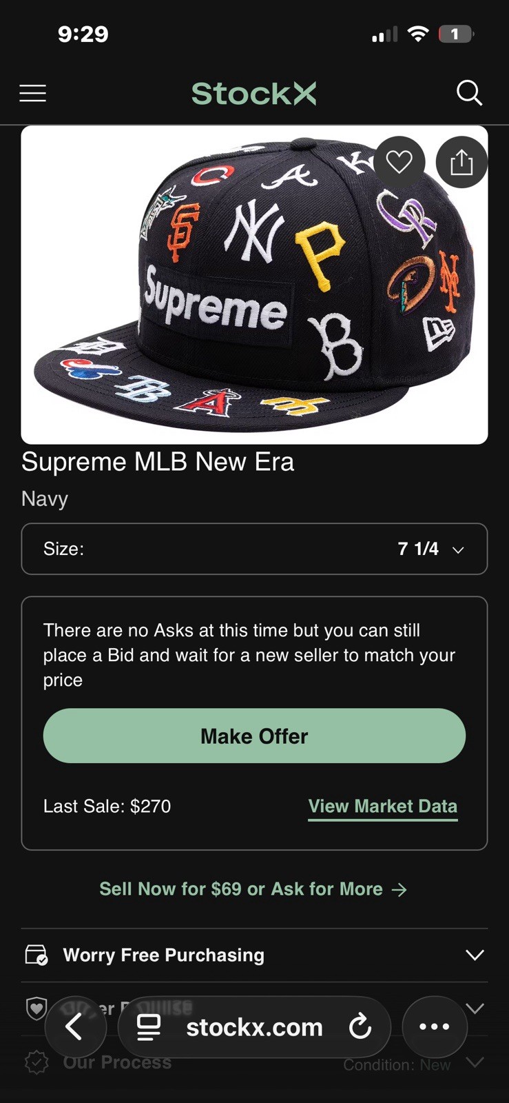 Supreme x Mlbera Box Logo Limited Edition Rare Model VHTF Collaboration Hat
