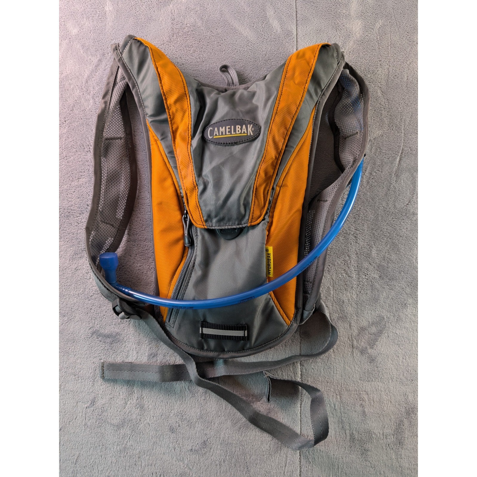 CamelBak HydroBak Hydration Pack Gray Orange Hiking Biking Backpack Stain