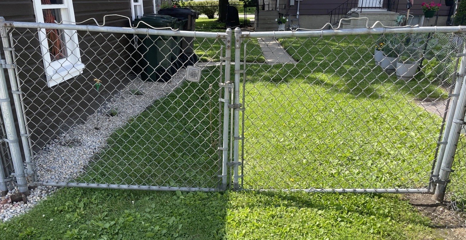 Vintage Sears Armadillo Silver Chainlink Fence Gates W/Gate Hardware.