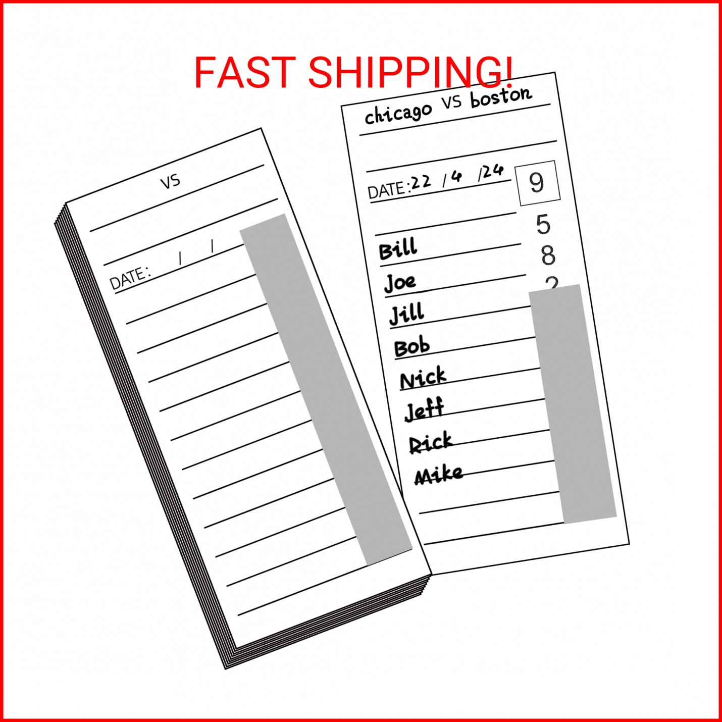 Junkin 160 Pieces 10 Line Strip Cards for Gambling Football Sports Strip Cards P