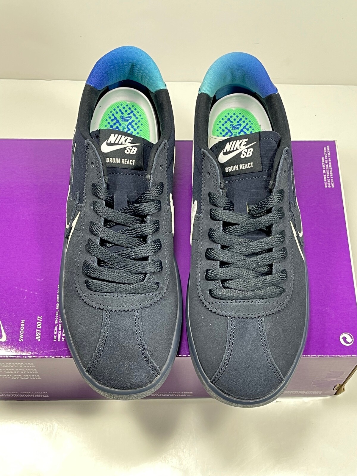 Nike SB Bruin React T Dark Obsidian Hyper Jade CV5980-400 NEW 7.5