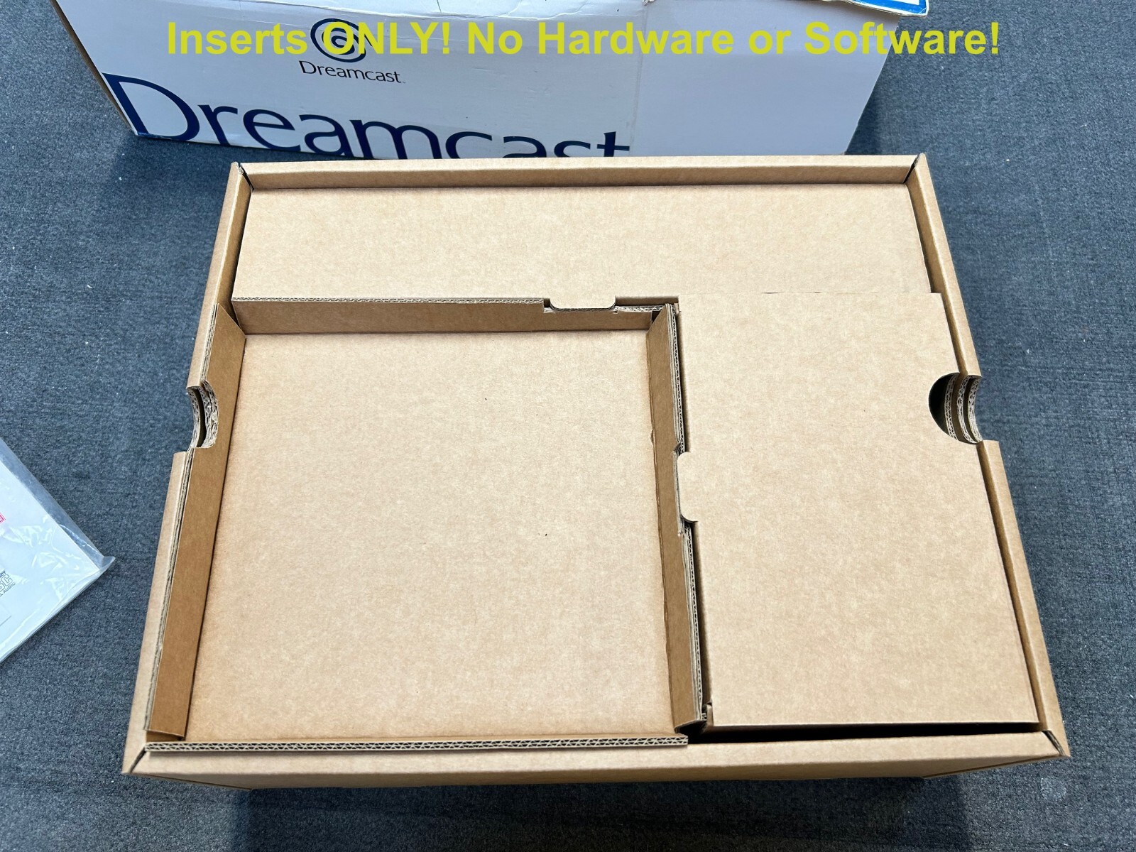 Sega Dreamcast CARDBOARD Inserts / Inlay / Tray ONLY (like Polys / Eggbox)