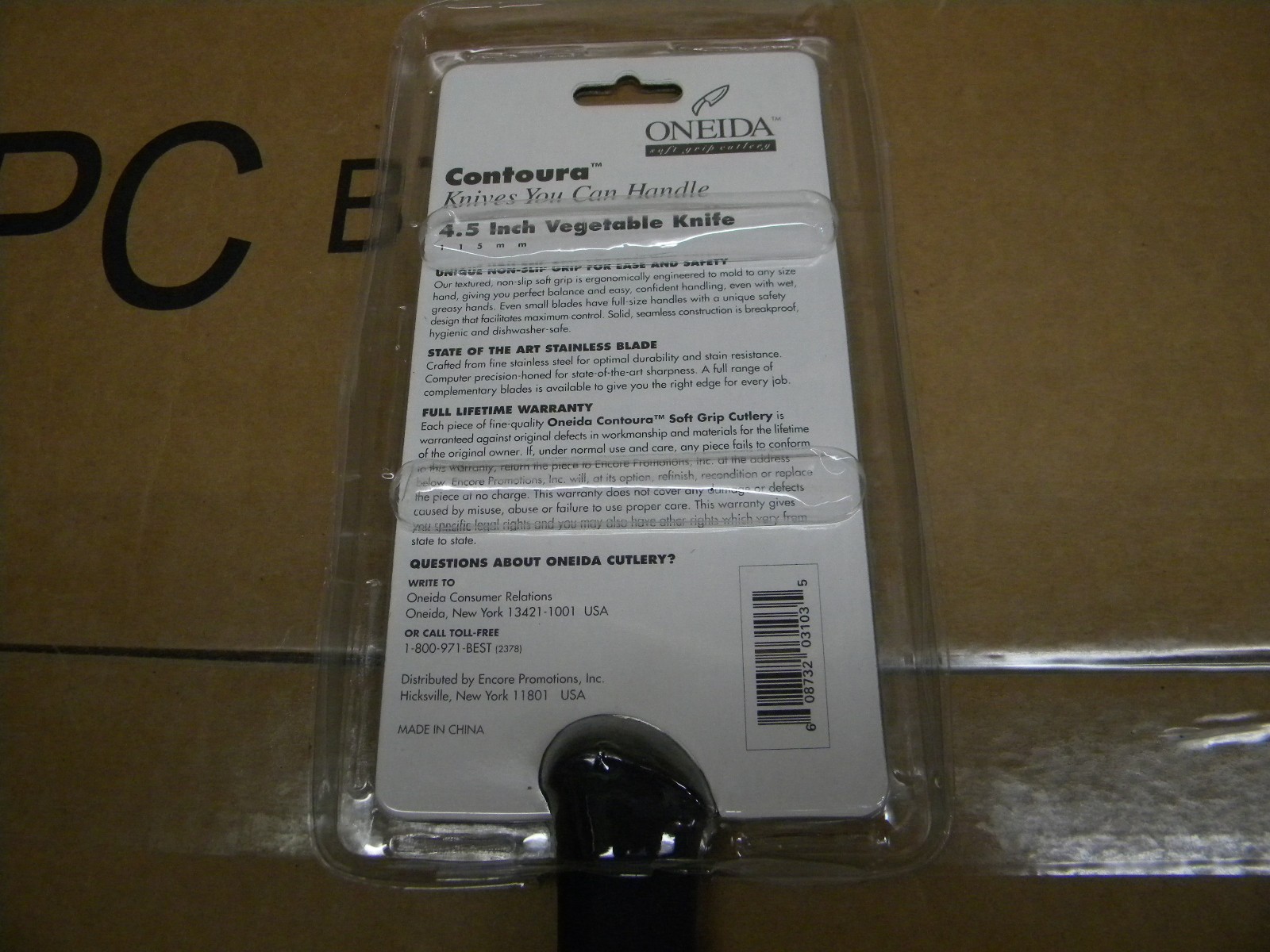 ONEIDA Vegetable / Fruit Knife With Black Nylon 4.5"
