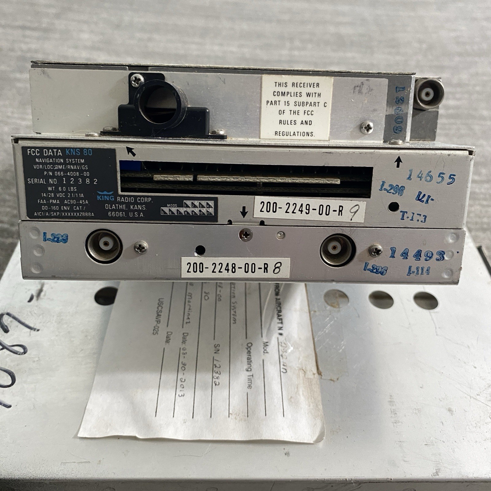 Bendix King KNS 80 Navigation System 066-4008-00 With Screen Damage And Tray