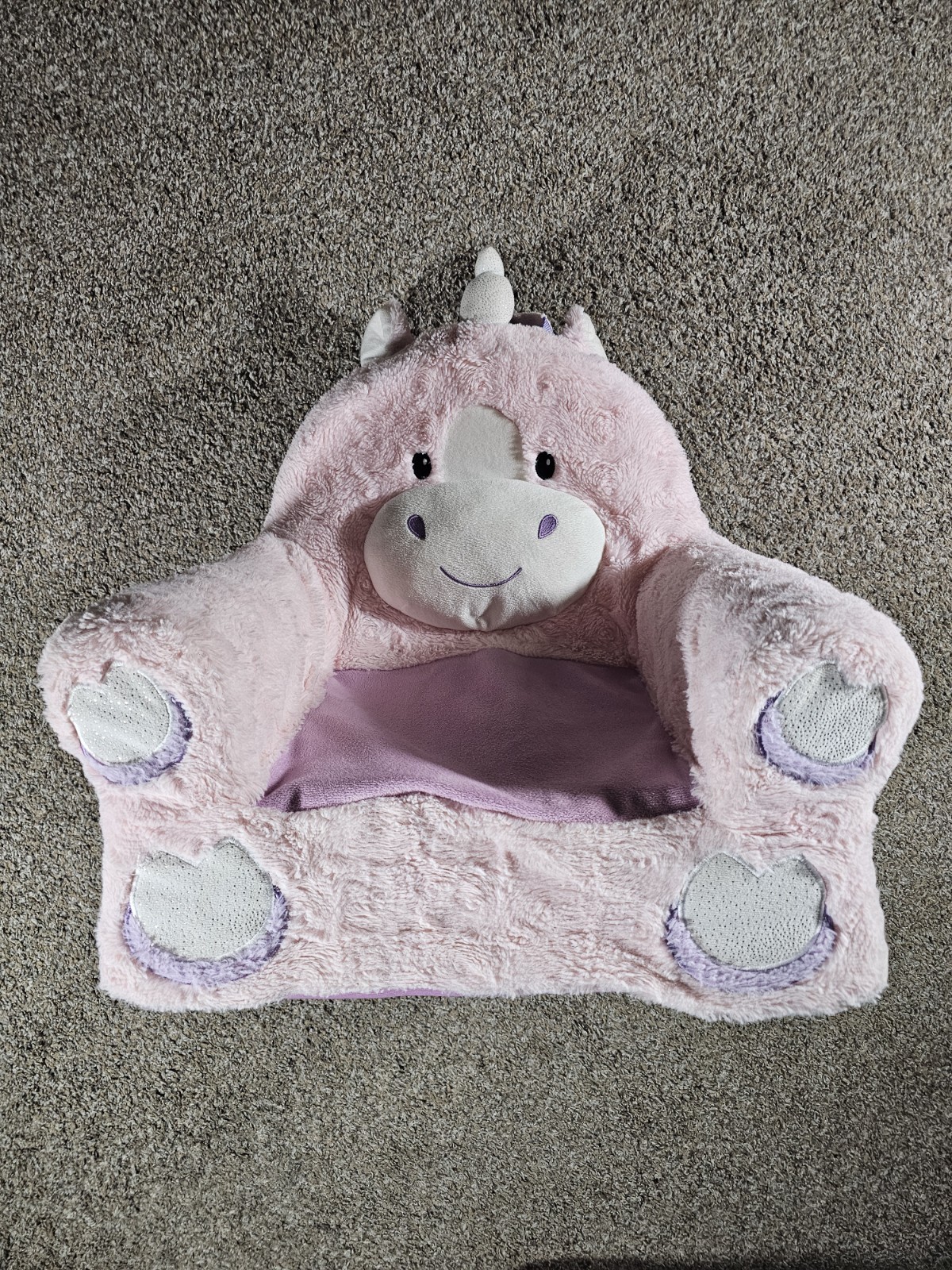 Pink Unicorn Plush Kids Soft Landing Chair Toddler