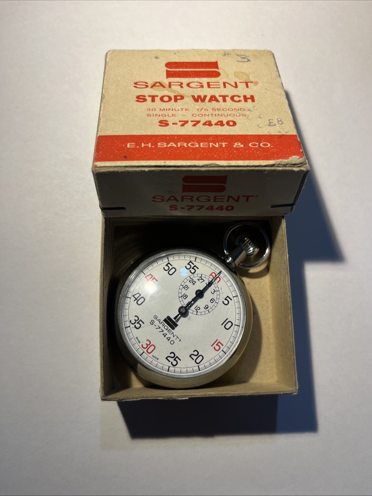 Sargent Stop Watch 30 Minut 1/5 Second S-77440
