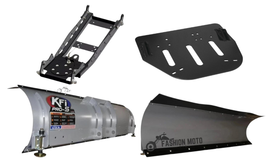 KFI 48" Steel Snow Plow Kit ATV Combo - 2015-2019 Polaris 1000 Sportsman Touring