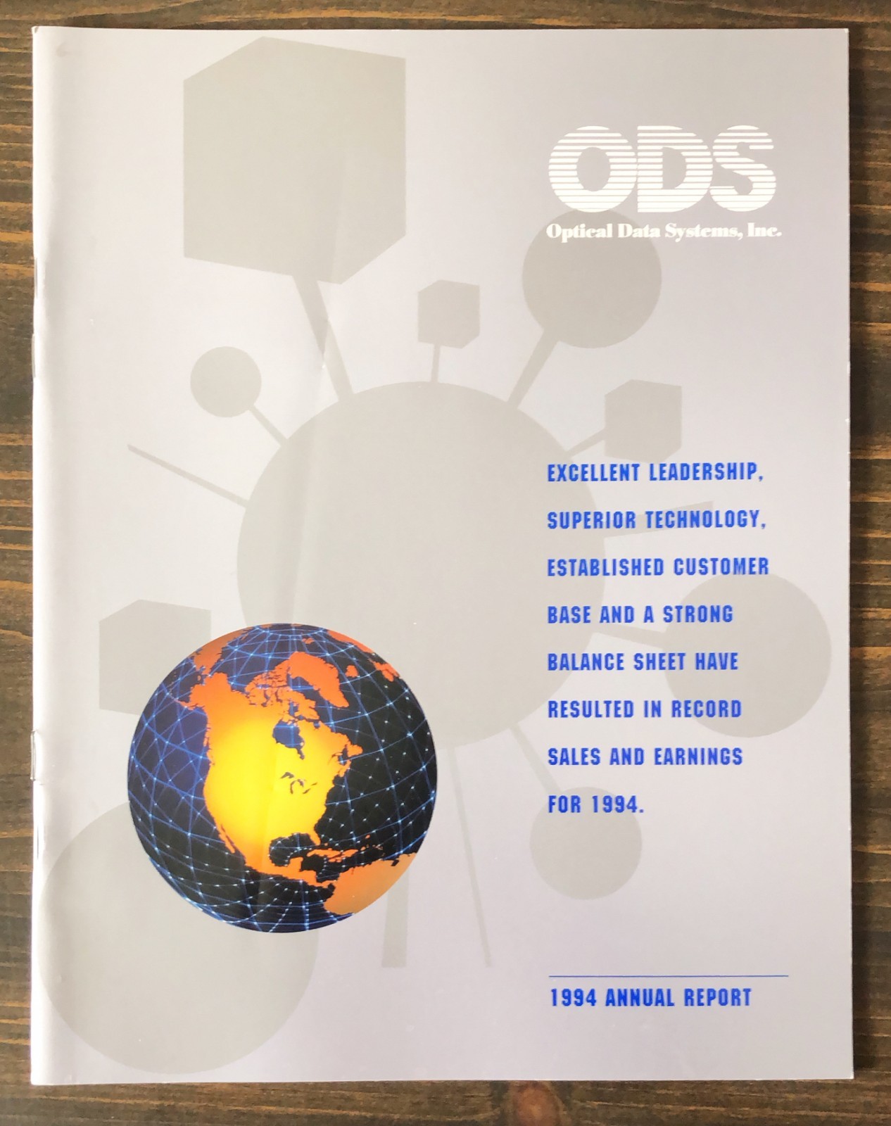 1994 Optical Data Systems (ODS) Annual Report