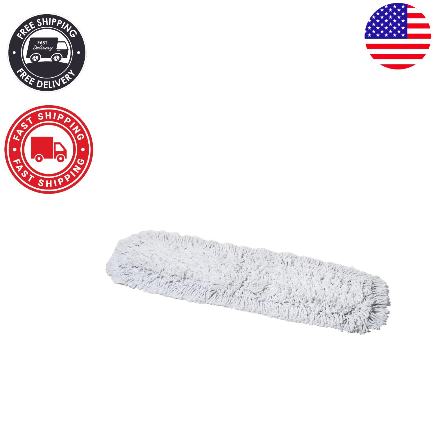 Efficient 24'' Cotton Mop Head - Reusable and Compatible with All Mop Frames