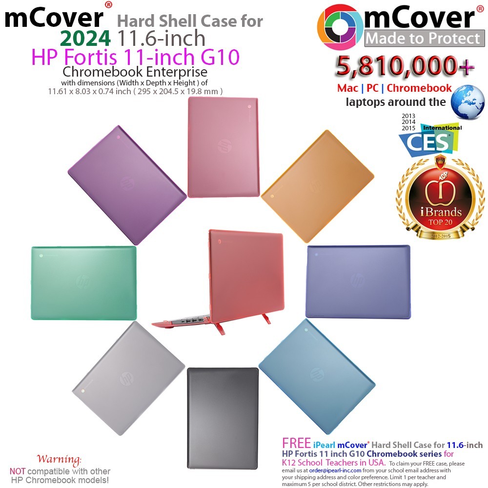 NEW mCover® HARD CASE for 2024 11.6" HP Fortis 11 inch G10 Chromebook Enterprise
