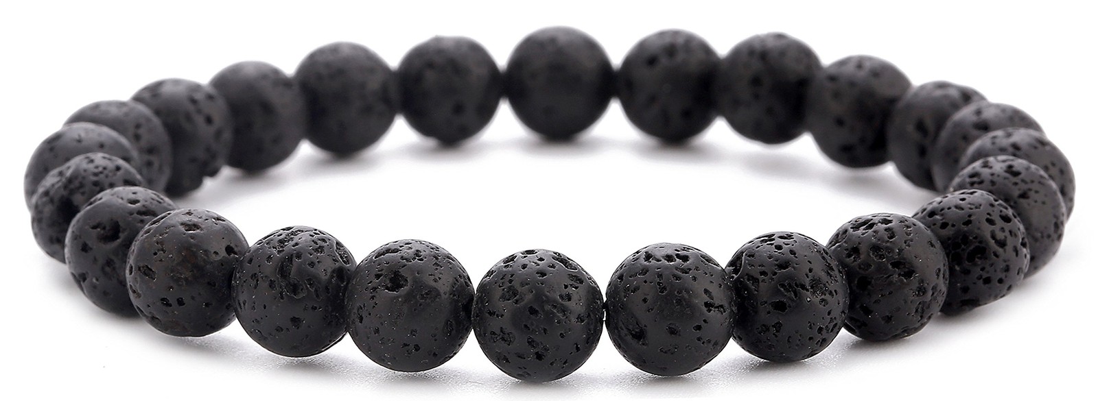 Hamoery Men Women 8mm Natural Stone Lava Rock Diffuser 6.7 inch,