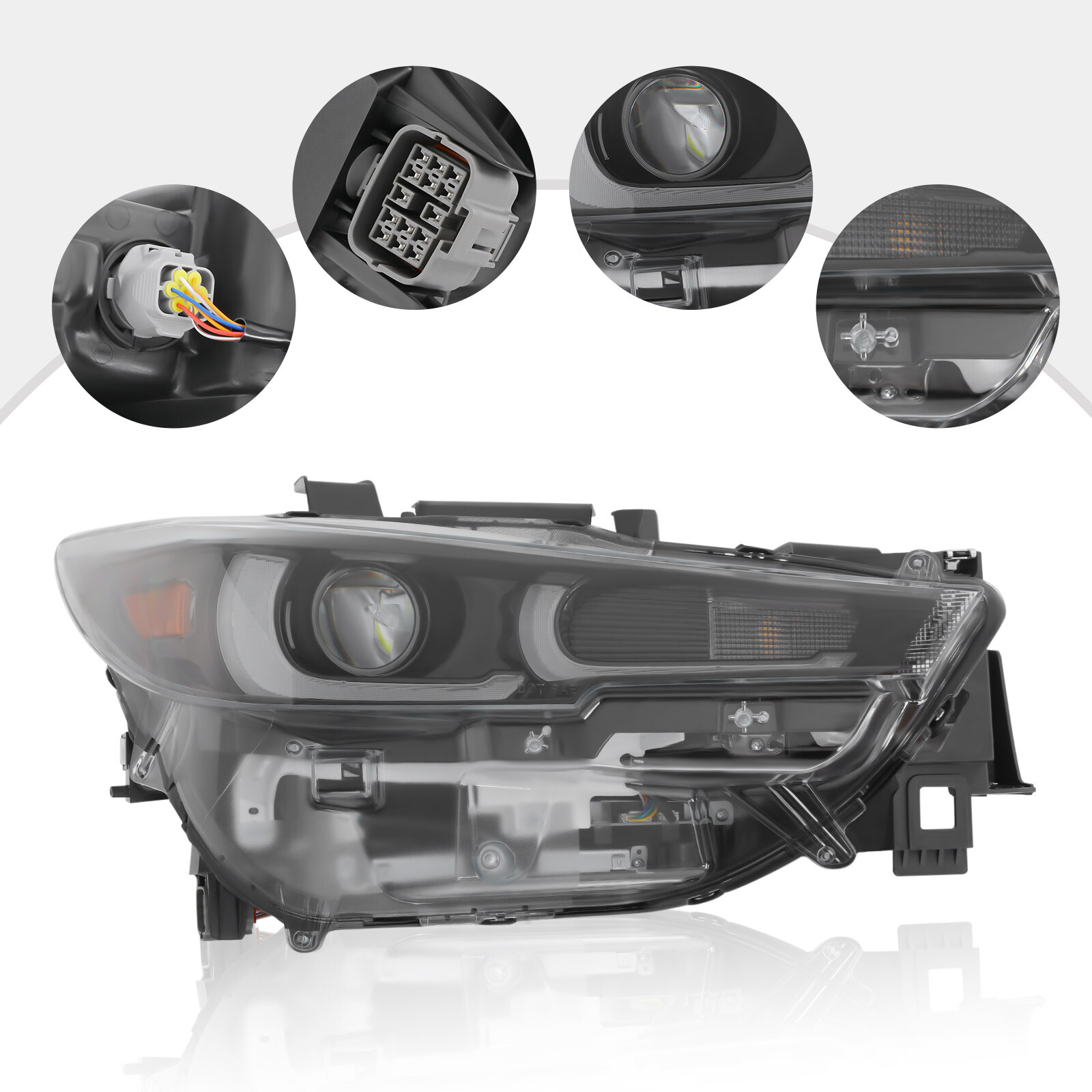 11.02lbs For 2022-2023 Mazda Cx-5 W/factory Led Models Only Side Right Headlamp
