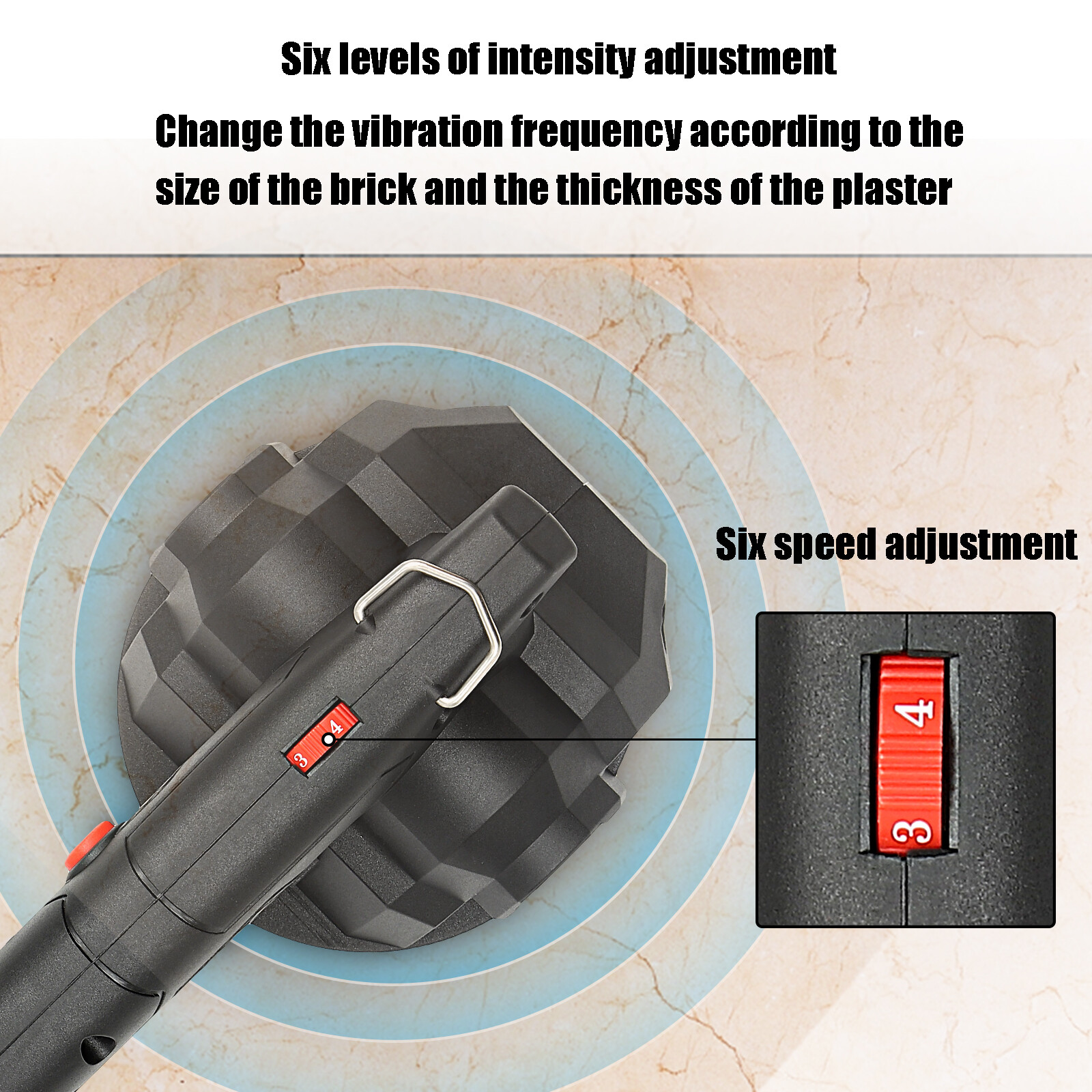 Automatic Tile Vibrator Suction Cup Floor Laying Machine Leveling Tool Hand-Held