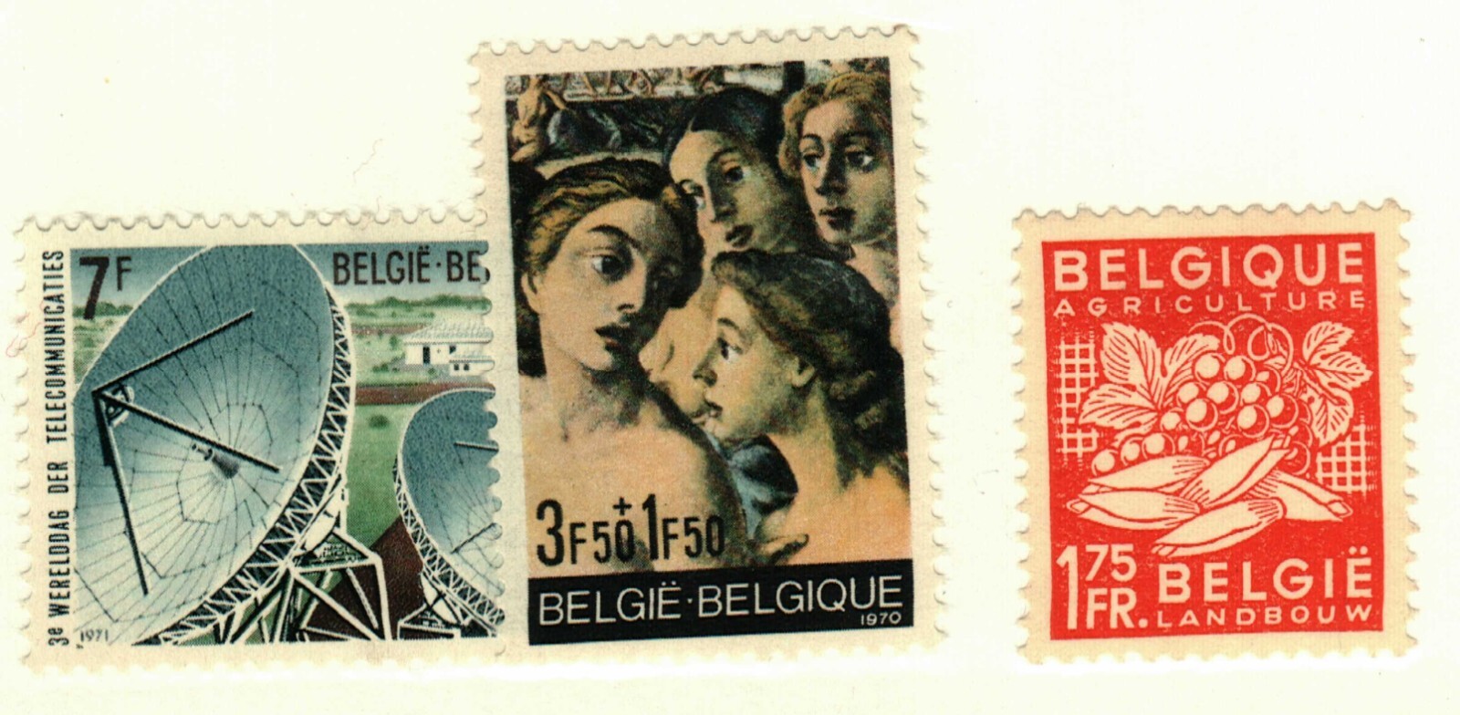 Belgium #377, 805, B869 MH