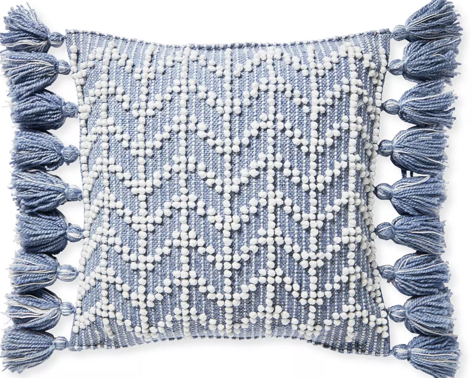NEW Serena Lily West Beach INDOOR OUTDOOR Pillow Cover Coastal Blue White 14 x30