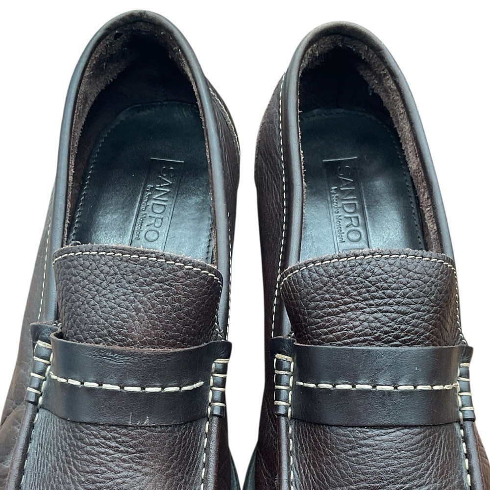Sandro Moscoloni Rich Brown Leather Slip-Ons 12D