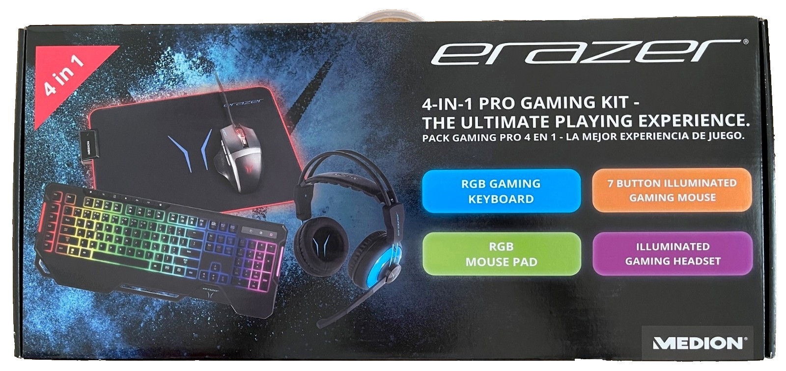 Medion Erazer 4 in 1  Pro Gaming Kit New in Sealed Box- 2 Year Factory Warranty