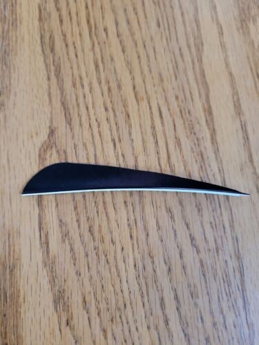 5 inch Feathers Right Wing Parabolic Cut 100 pack Black
