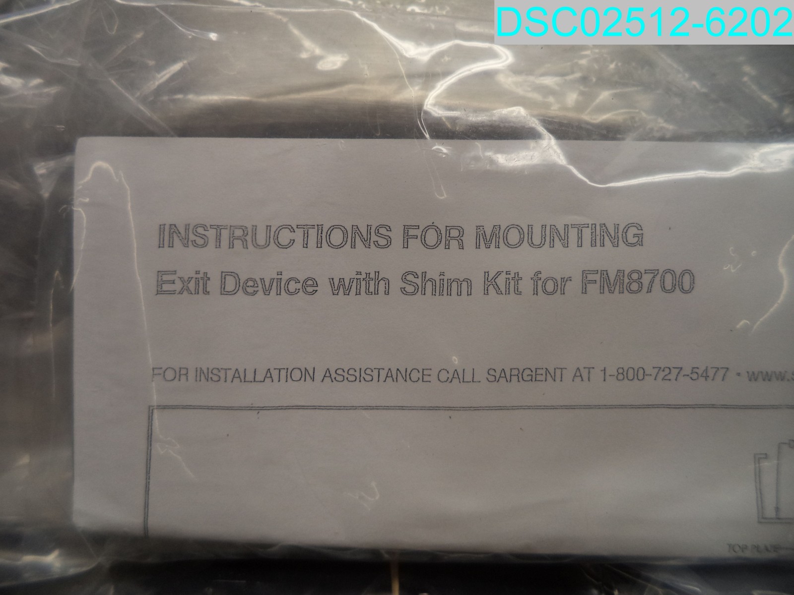 FM8700 Sargent Exit Device Shim Kit