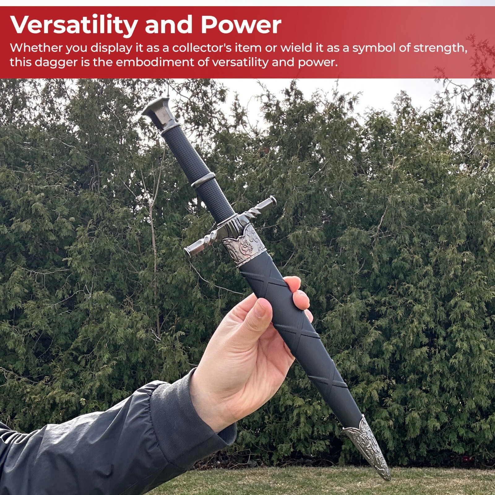 15" Embrace the Shadows with the Enigmatic Shadowfall Obsidian Twilight Dagger