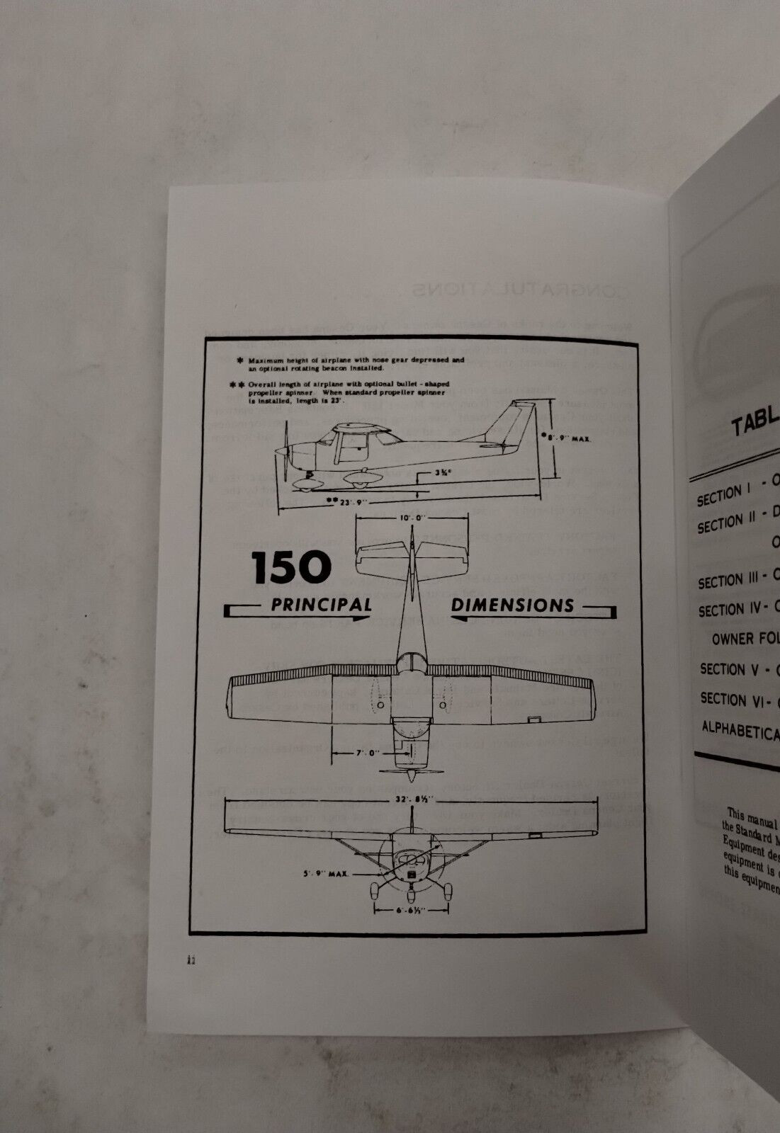 Cessna 1966 Model 150F Owner's Manual-Reproduction.