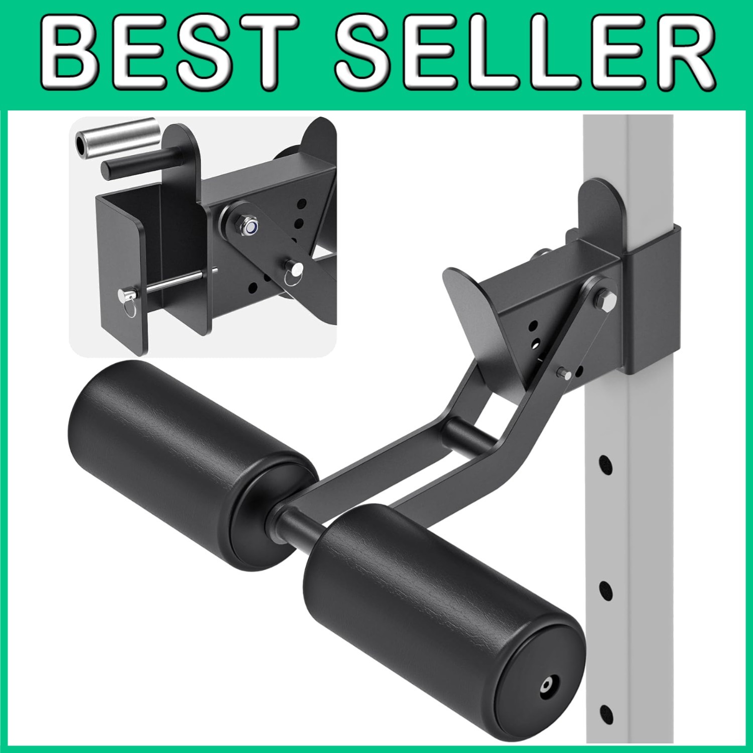 Power Rack Leg Extension Attachment - Leather Surface