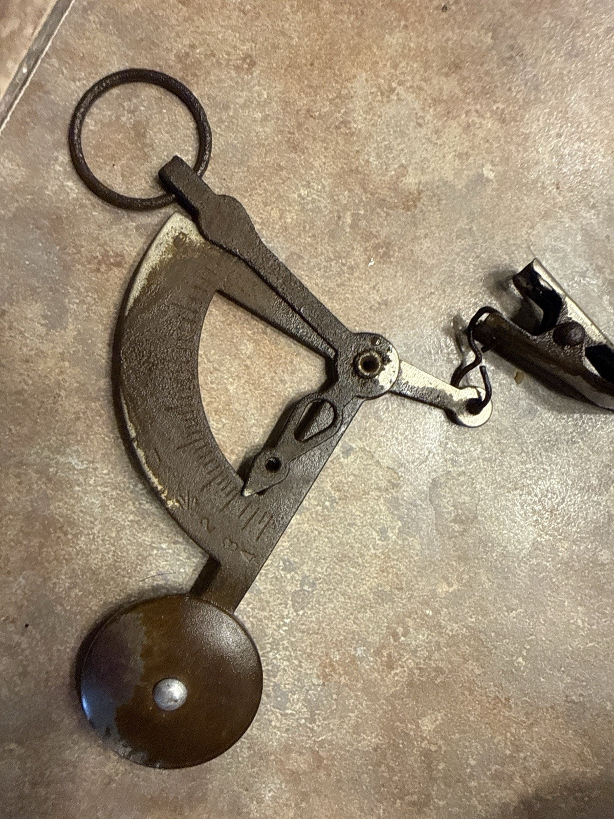 Vintage Hanging Clinometer Angle Finder Plumb Bob Style Metal Tool Survey Gauge