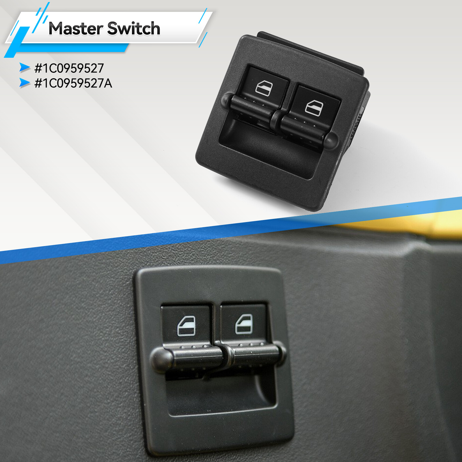 For 1998-2010 VW Beetle 1C0959527 Front Driver Side Power Window Master Switch