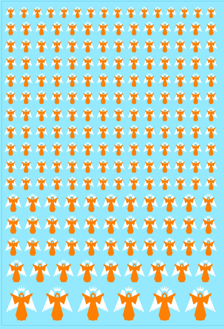A6 - Orange Poet Angels Transfer Sheet
