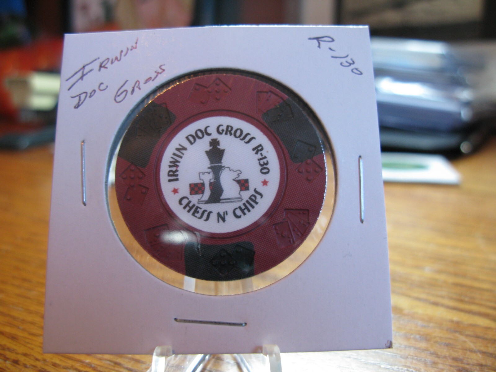 (NICE)  IRWIN DOC GROSS  3 CHIPS   CC&GTCC PERSONAL CASINO POKER CHIPs