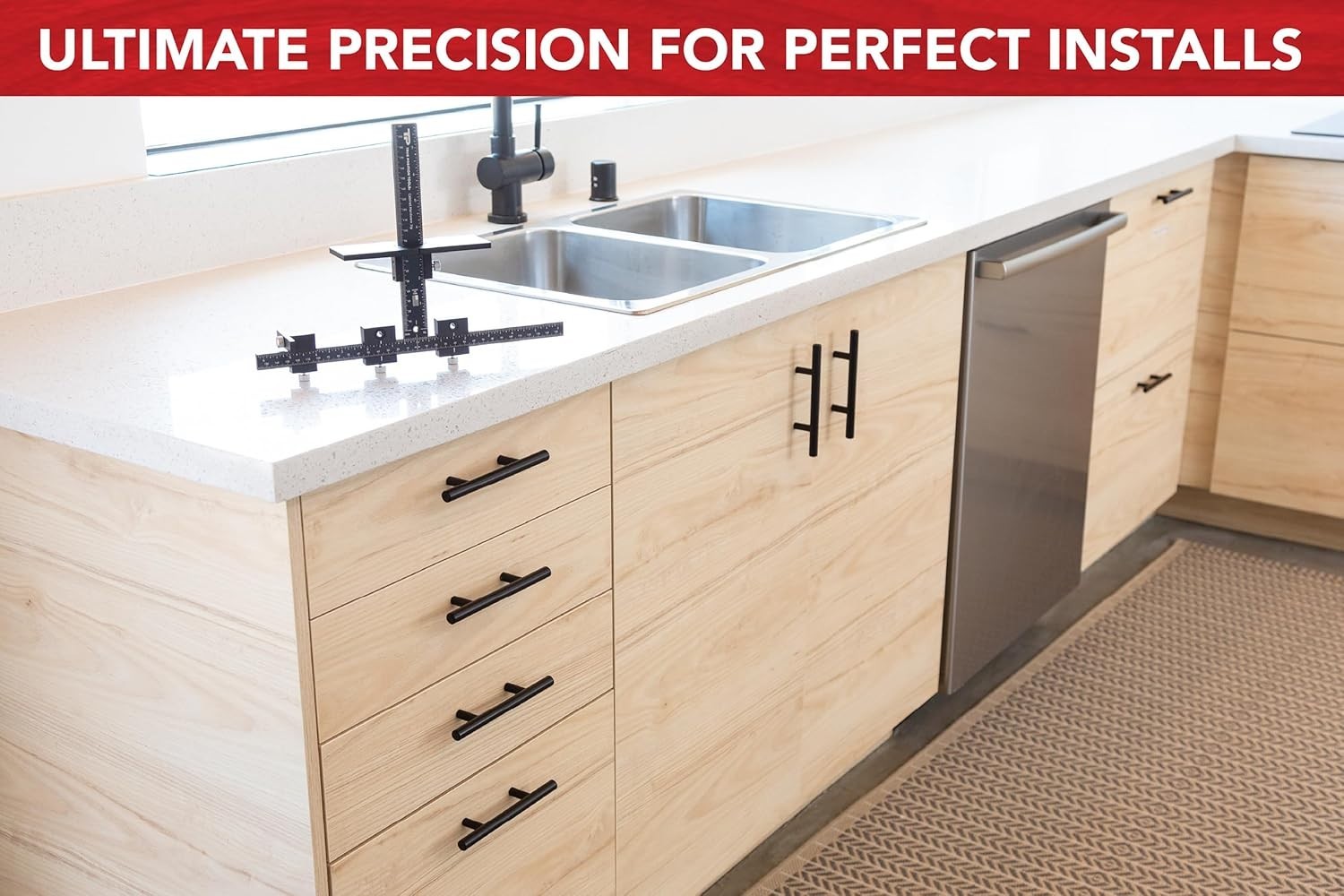 Original Cabinet Hardware Jig - Made in USA - Most Accurate Tool for Knobs and P