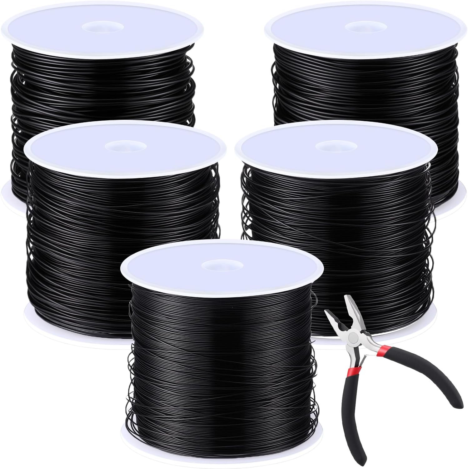 5 Rolls 5 Size Jewelry Wire 18, 20, 22, 24, 26 Gauge Copper Wire Kit Jewelry Bea