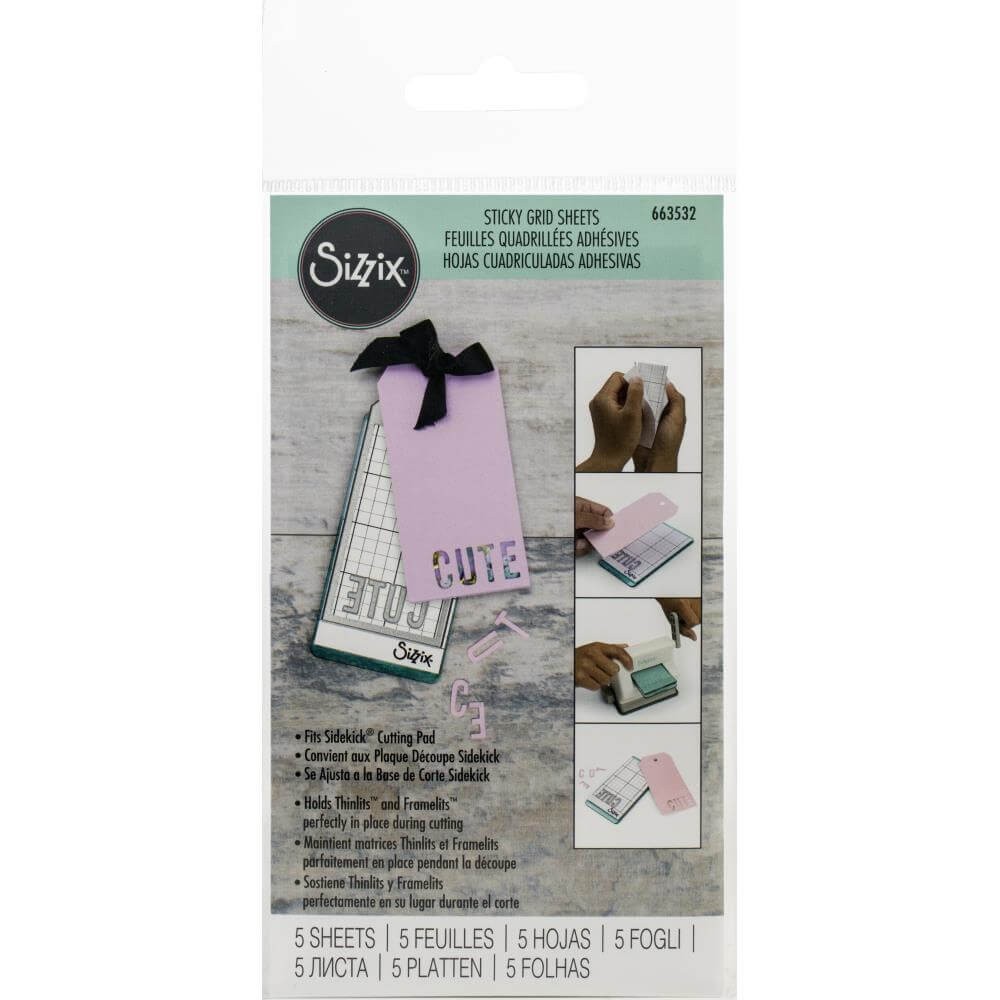 Sizzix Sidekick Sticky Grid 2.5"X4.75" - 5/Pkg