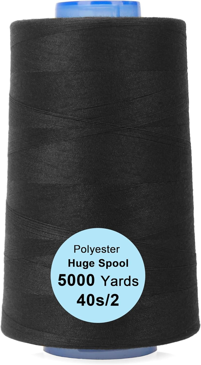 Single Huge Spool 5000 Yards Each Polyester Quilting Thread Machine Embroidery T