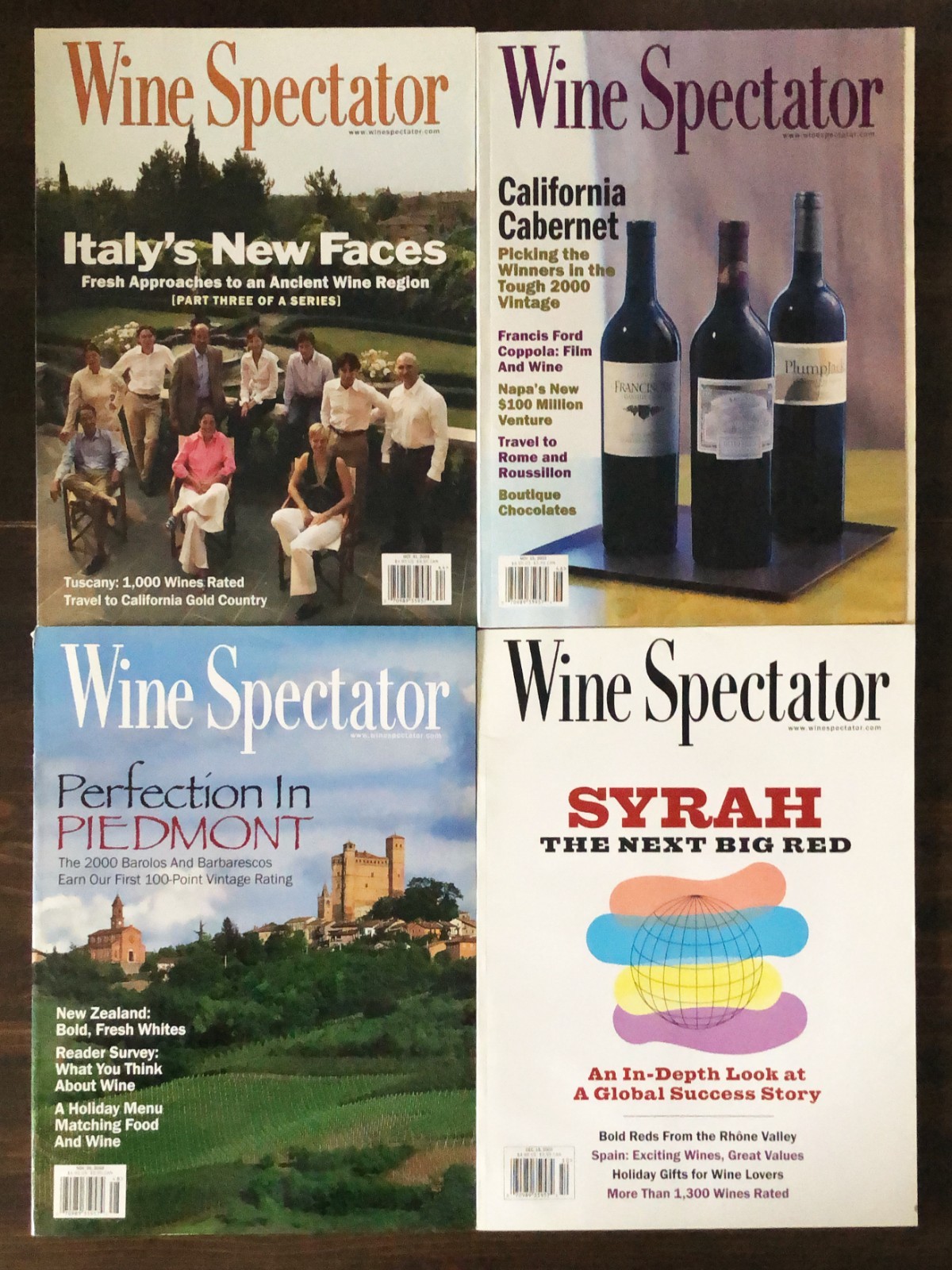2003  Wine Spectator Magazine - Lot of 5, Oct 31, Nov 15, Nov 30, Dec 15, Dec 31