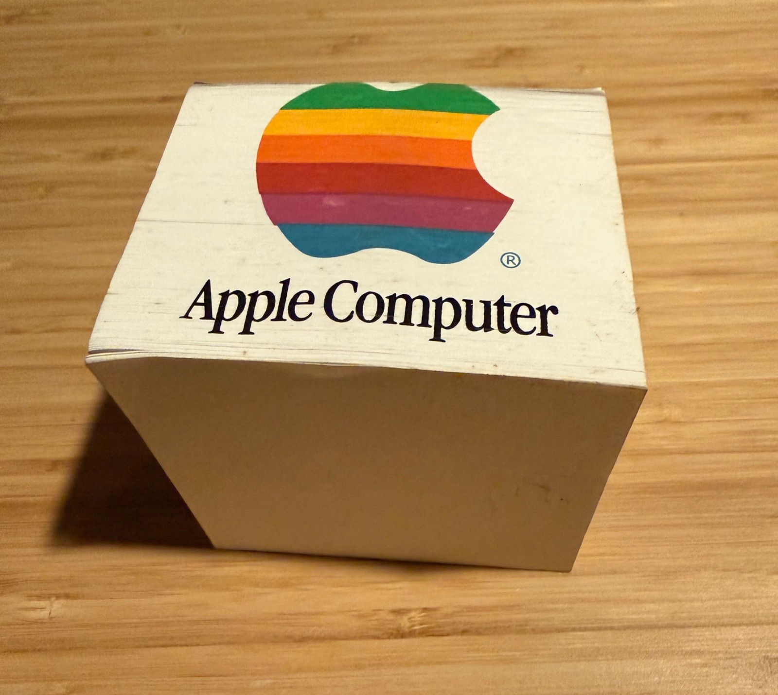 Vintage Apple Computer Rainbow Logo Macintosh Note Pad Memopad 1980s