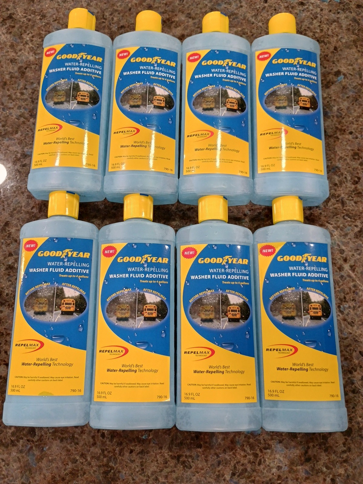 Goodyear Windshield Washer Fluid Additive (8 Bottles) Repel Max Like Rain X
