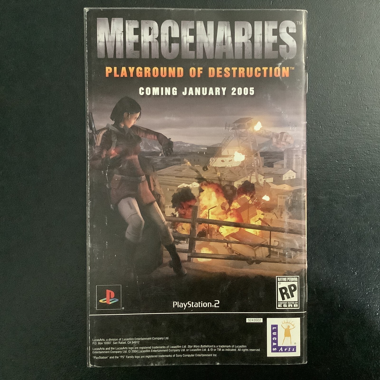 Star Wars Battlefront 1 PS2 PlayStation 2 Instruction Manual Only