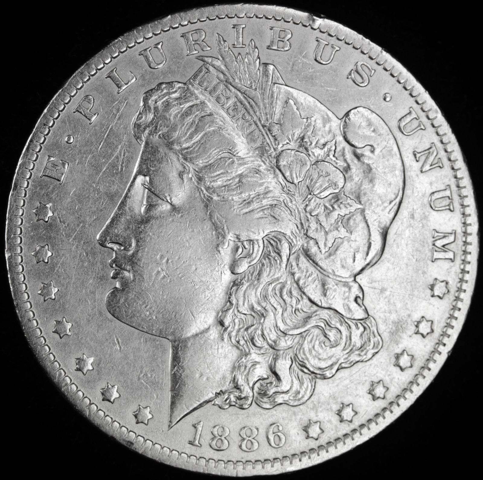1886-o Morgan Silver Dollar.  High Grade Detail.  (Inventory A)