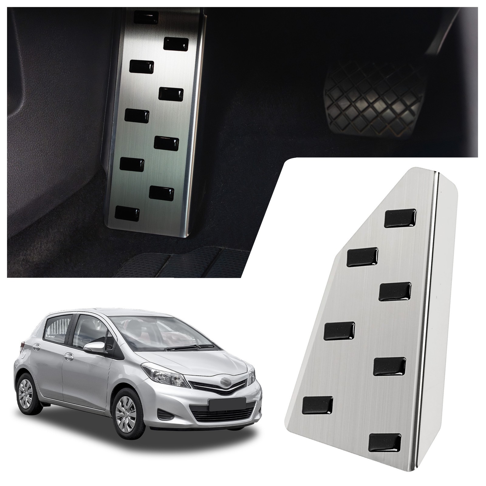 Footrest Plate for Toyota Yaris Hatchback 5D 2011-2014 Black | Silver